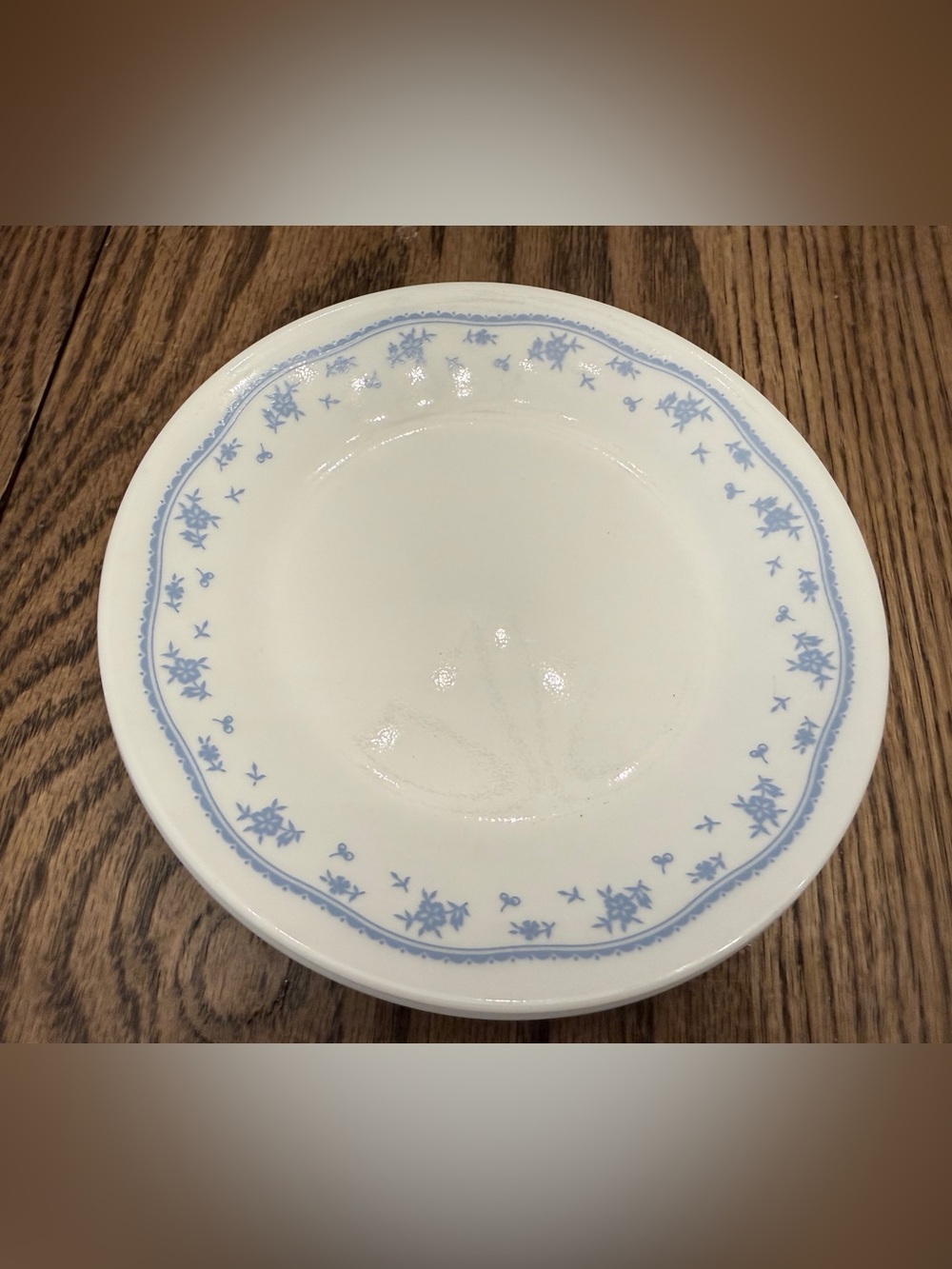 Vintage Set of 6 Corelle Morning Blue Salad Plates. EUC